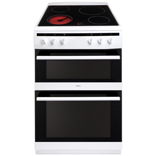 AFC6520WH 60cm freestanding electric double oven with ceramic hob