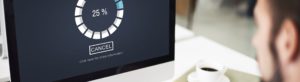 A computer screen loading a document